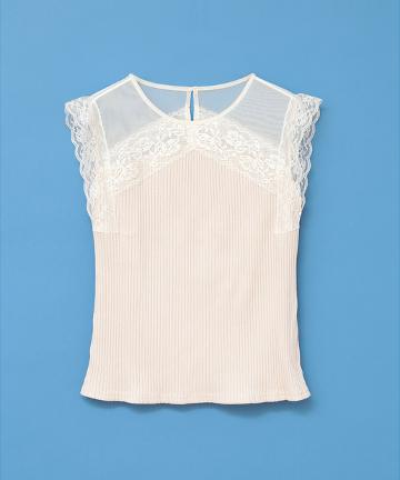 【Omekashi】レース使いTシャツ