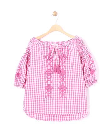 【Omekashi】刺繍ブラウス