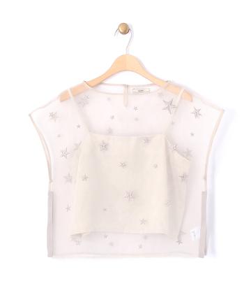 スター刺繍プルオーバー