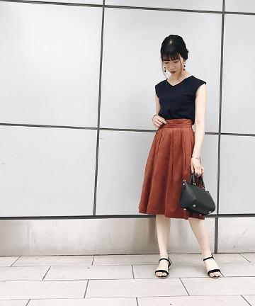 VネックノースリーブニットPO