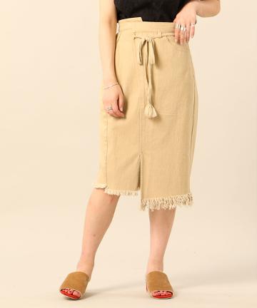アシメフリンジスカート