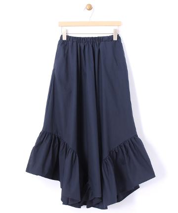 【Omekashi】ロングイレギュラーフリルスカート