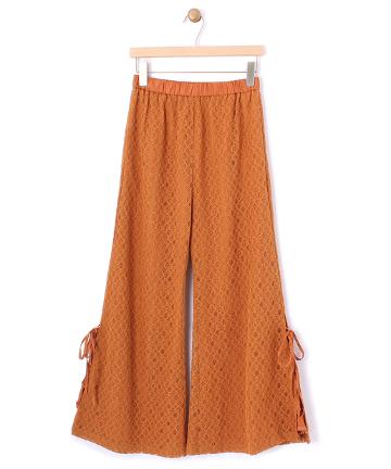 レースアップフレアパンツ