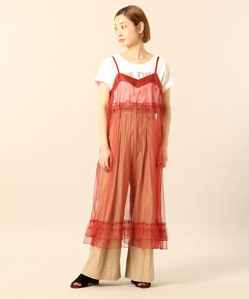 チュールティアードワンピース