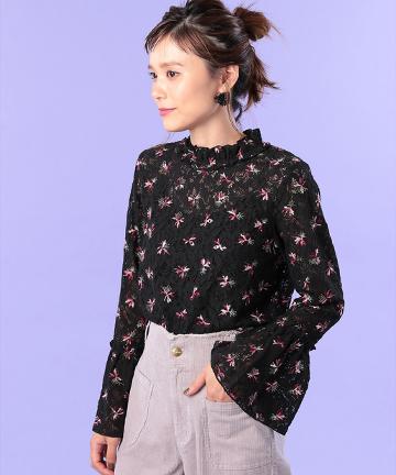【Omekashi】レース刺繍スタンドカラーBL