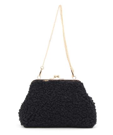 ファーがま口ショルダー