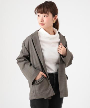 【再入荷】チェックフリルジャケット