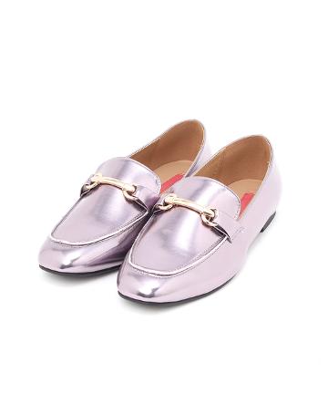 メタリックローファー