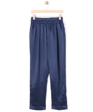 【Omekashi】シャイニーテーパードパンツ