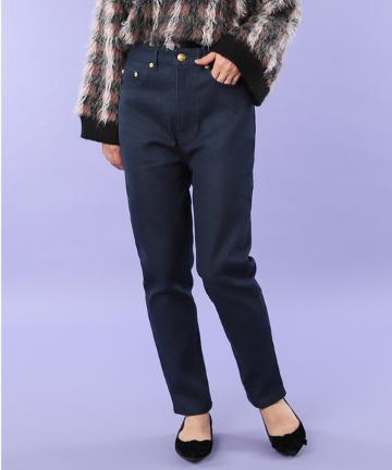 【Omekashi】九分丈テーパードデニム