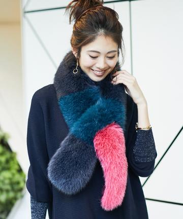 バイカラーフォックスマフラー