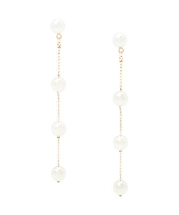 【Omekashi】パールラインピアス