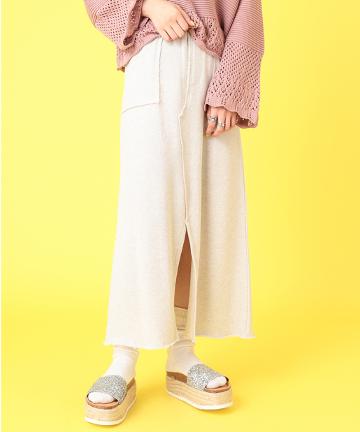 ラメ裏毛ロングスカート