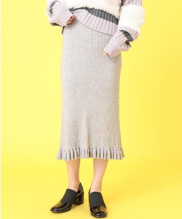 RIBニットスカート