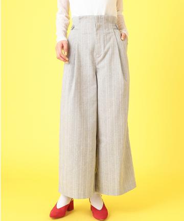 ヘリンボンウエストボタンパンツ