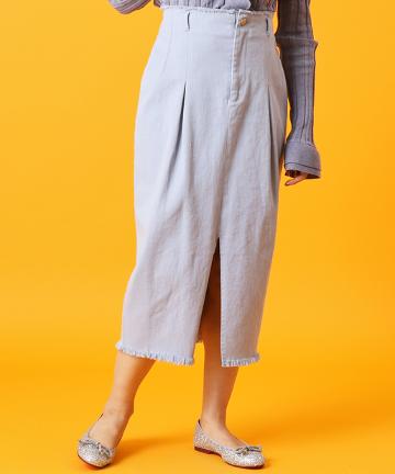 【Omekashi】ハイウエストフリンジスカート