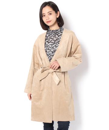 フェイクスエードミドルコート