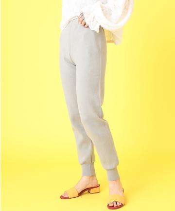 裾リブニットパンツ