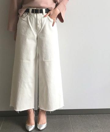 【YANUK】LYDIA ホワイトデニムパンツ COW