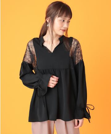 【Omekashi】レース切替チュニック