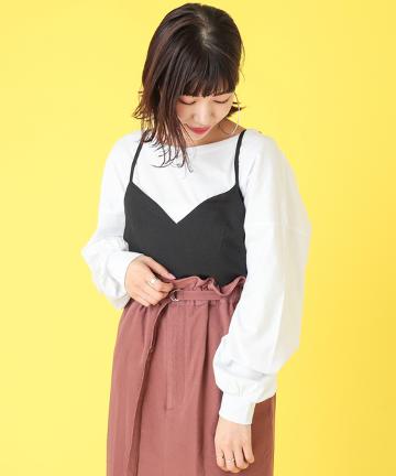 キャミ付きロングTシャツ