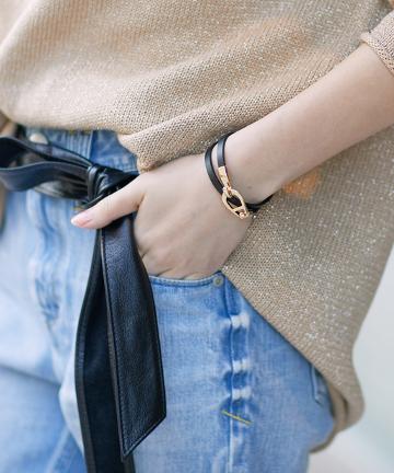 2連細レザーバングル