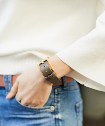 バックルレザーバングル