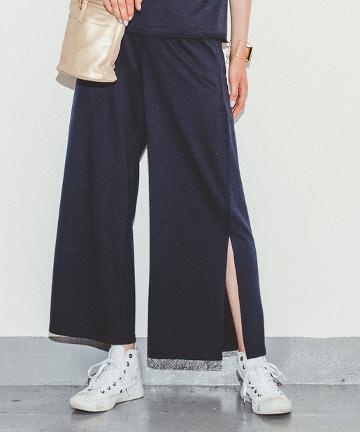 【Omekashi】スリットワイドパンツ