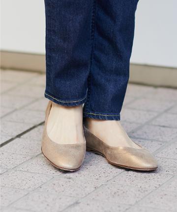 RUE DELA POMPE スエードフラットパンプス