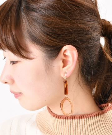 クリアーベッコウイヤリング