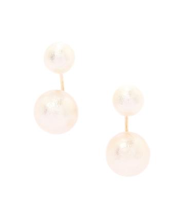 コットンパールツインピアス