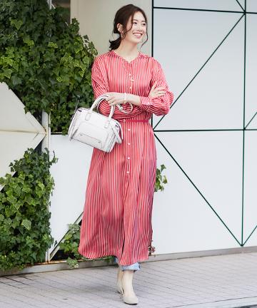 ストライプワンピース