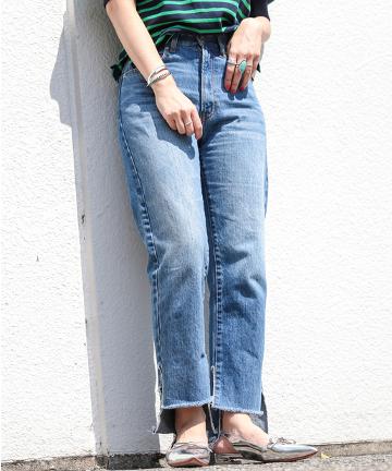 【Omekashi】サイドスリットデニム