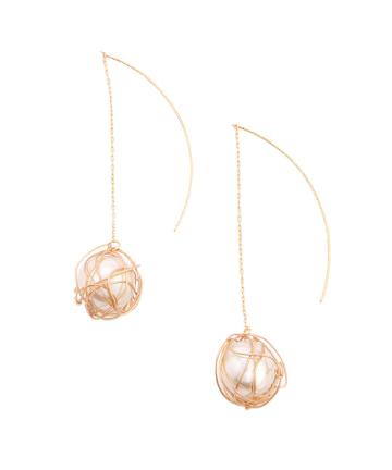 ワイヤーパールピアス