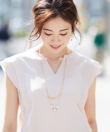 コットンパール2連ネックレス