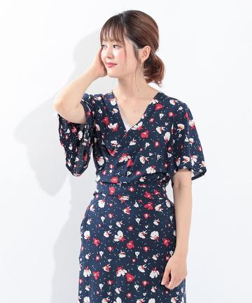 花柄カシュクールBL