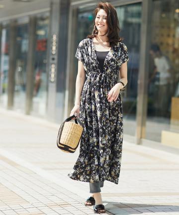 フラワーマキシワンピース