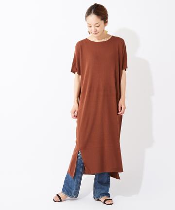 スリットニットロングOP