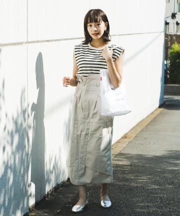 リメイク風ハイウエストスカート