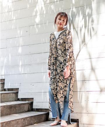 【Omekashi】ゴブランプリントシャツOP