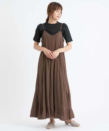 【Omekashi】ボリュームフレアキャミOP