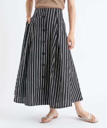 【Omekashi】タックロングスカート