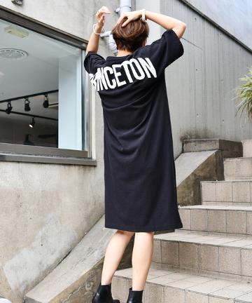 'PRINCETON'バックプリント度詰めワンピース