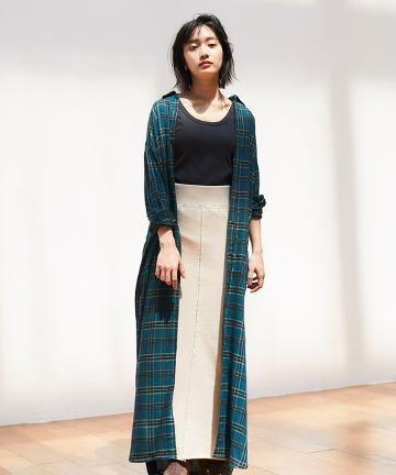 RYチェックシャツワンピース