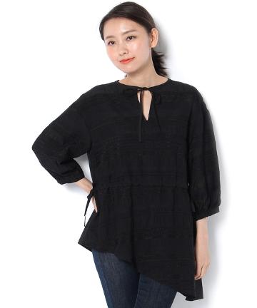 【Awfully】コットンレースコンビブラウス