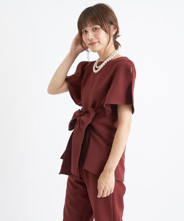 【Omekashi】袖スリットブラウス