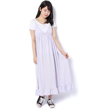 ギンガムキャミマキシワンピース