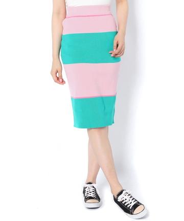 ボーダーニットスカート