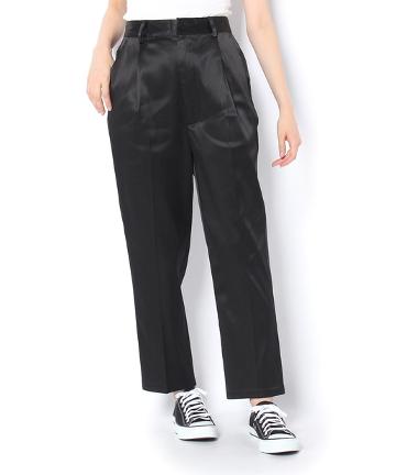 サテンテーパードパンツ