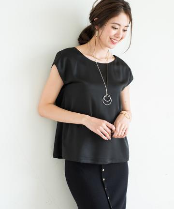 2wayサテンブラウス